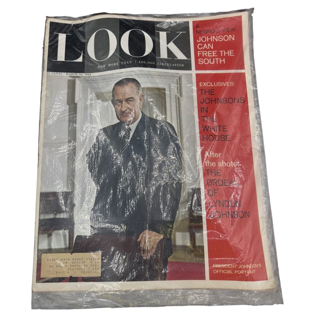 📰 Vintage 1966 LOOK Magazine Lyndon B Johnson LBJ Civil Rights President 1960s